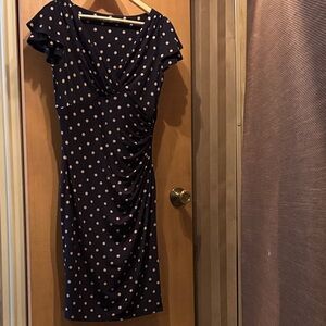 Elegant Black Polka Dot Dress